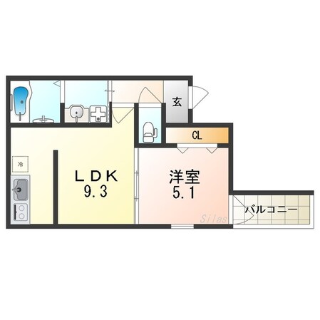 フジパレス城東諏訪サウスⅠ番館の物件間取画像